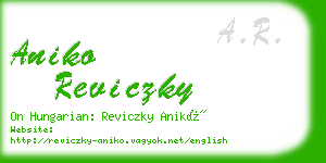 aniko reviczky business card